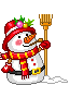Снеговик - Смайлики и маленькие картинки анимашки