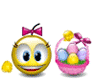 Смайлик с пасхальными яйцами - Смайлики и маленькие картинки анимашки