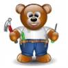 Медведь-строитель - Смайлики и маленькие картинки анимашки