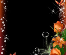 Праздничная фото рамка с цветами