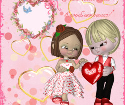 Открытка с днём Влюблённых - С днем Святого Валентина