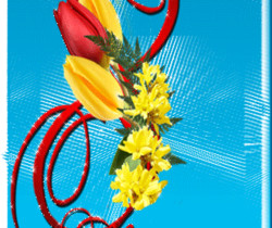 Открытка цветущий праздник 8 марта