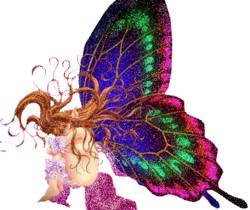 Блестящие бабочка девушка - Блестящие картинки glitter