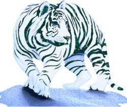 Изображение белого тигра - Блестящие картинки glitter