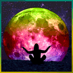 Девушка на фоне радужной луны, Анимированные аватары